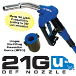 DEF NOZZLE, GILBARCO GASBOY, WITHOUT MIS-FILL DEVICE