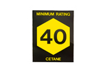 CETANE 40 DECAL