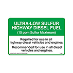 DECAL, ULTRA LOW SULFUR DIESEL, 4X6