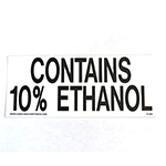 DECAL, CONTAINS 10 ETHANOL 1IN LETTERS VA SPEC