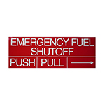EMERGENCY FUEL SHUTOFF DECAL - 8.5X20IN