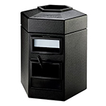 35 GAL TRASH CAN, BLACK, WINDSHIELD SERVICE CENTER