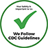 DECAL, CDC GUIDELINES CIRCLE
