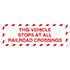 DECAL, RAILROAD CROSSINGS, 27IN X 9IN