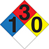 NFPA DIAMOND DECAL, GASOLINE