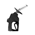 NOZZLE, TRUCK DIESEL, AUTOMATIC SHUT-OFF - BLACK
