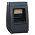 TRASH CAN/45 GAL HEX WINDSHIELD CNTR-BLK