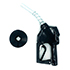 NOZZLE, LEADED, BLACK SPLASH GUARD
