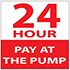 DECAL, 24 HOUR PAY AT THE PUMP, 6X6