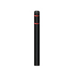 BOLLARD COVER 7IN X 52IN, BLACK, RED