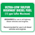 DECAL, ULTRA LOW SULFUR DIESEL FUEL