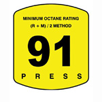 OCTANE 91 DECAL BUTTON 500S