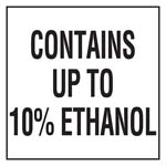 DECAL, CONTAINS UP TO 10% ETHANOL, 3IN X 3IN