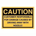 CAUTION DRIVE OFF - DECAL