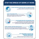 DECAL, STOP GERMS AT WORK