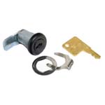 LOCK CYLINDER, WITH KEY, DISPENSER DOOR, BLACK