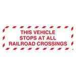 DECAL, RAILROAD CROSSINGS, 27IN X 9IN