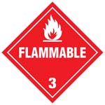 DECAL, DIAMOND FLAMMABLE