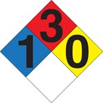 NFPA DIAMOND DECAL, GASOLINE