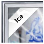 DECAL, ICE COOLER DOOR BLACK, 13.25X4