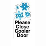 DECAL, CLOSE COOLER DOOR, 2.5 X 5.25