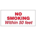 DECAL NO SMOKING WITHIN 50 FT