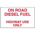 DECAL ON ROAD DIESEL