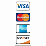 DECAL, ALL CREDIT CARDS, 2X7