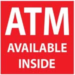 DECAL, ATM AVAILABLE INSIDE 6X6
