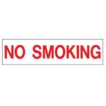 DECAL, NO SMOKING, 3IN X 12IN, RED ON WHITE