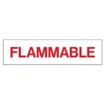 DECAL, FLAMMABLE, 3IN X 12IN, RED ON WHITE