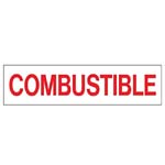 DECAL, COMBUSTIBLE, 3X12, RED ON WHITE