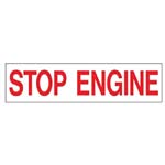 PUMP DECAL- RED ON WHITE, STOP ENGINE