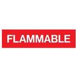 PUMP DECAL- WHITE ON RED, FLAMMABLE