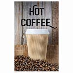 HOT COFFEE REUSABLE STATIC CLING, 6X9
