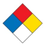 HAZARD DIAMOND DECAL 10IN X 10IN