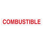 DECAL, COMBUSTIBLE, RED ON WHITE, 36IN X 6IN