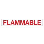 DECAL, FLAMMABLE, RED ON WHITE, 36IN X 6IN