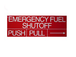 EMERGENCY FUEL SHUTOFF DECAL - 8.5X20IN
