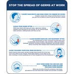 DECAL, STOP GERMS AT WORK