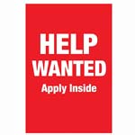 HELP WANTED REUSABLE STATIC CLING, 6X9